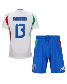 Italia Matteo Darmian #13 Maglia Gara Trasferta Repliche Europei 2024 Bambino